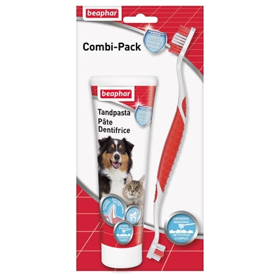 Beaphar Zahnpasta und Pinsel-Kombipack