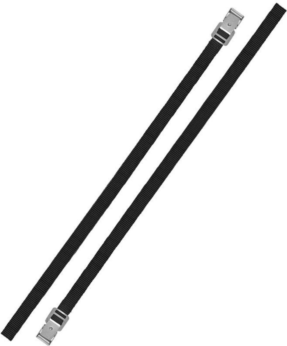 Proplus Bindegurte mit Metallschnalle – 18 mm x 200 cm – Schwarz – 2er-Set