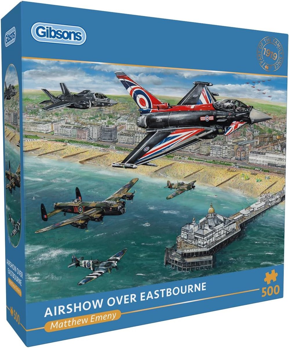 Gibsons – Airshow over Eastbourne (Airshow over Eastbourne) – Matthew Emeny – 500 Teile – 48 x 34 cm – Puzzle für Erwachsene