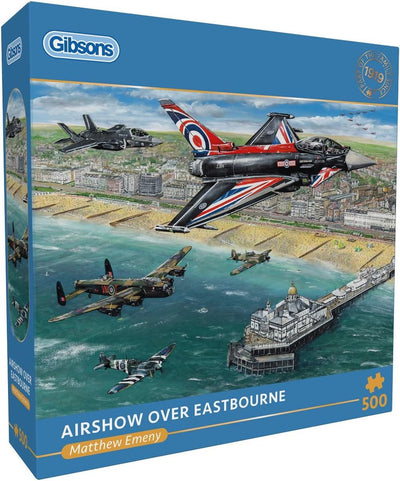 Gibsons – Airshow over Eastbourne (Airshow over Eastbourne) – Matthew Emeny – 500 Teile – 48 x 34 cm – Puzzle für Erwachsene