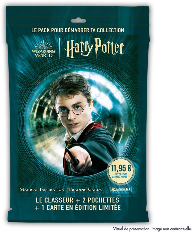 Panini Harry Potter – Sammelkarten-Mega-Starterpaket – 1 Album + 3 Kartenpackungen + 1 Karte in limitierter Auflage