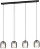 Eglo Ciampino Hängelampe – E27 – 97,5 cm – Schwarz|Grau – Glas