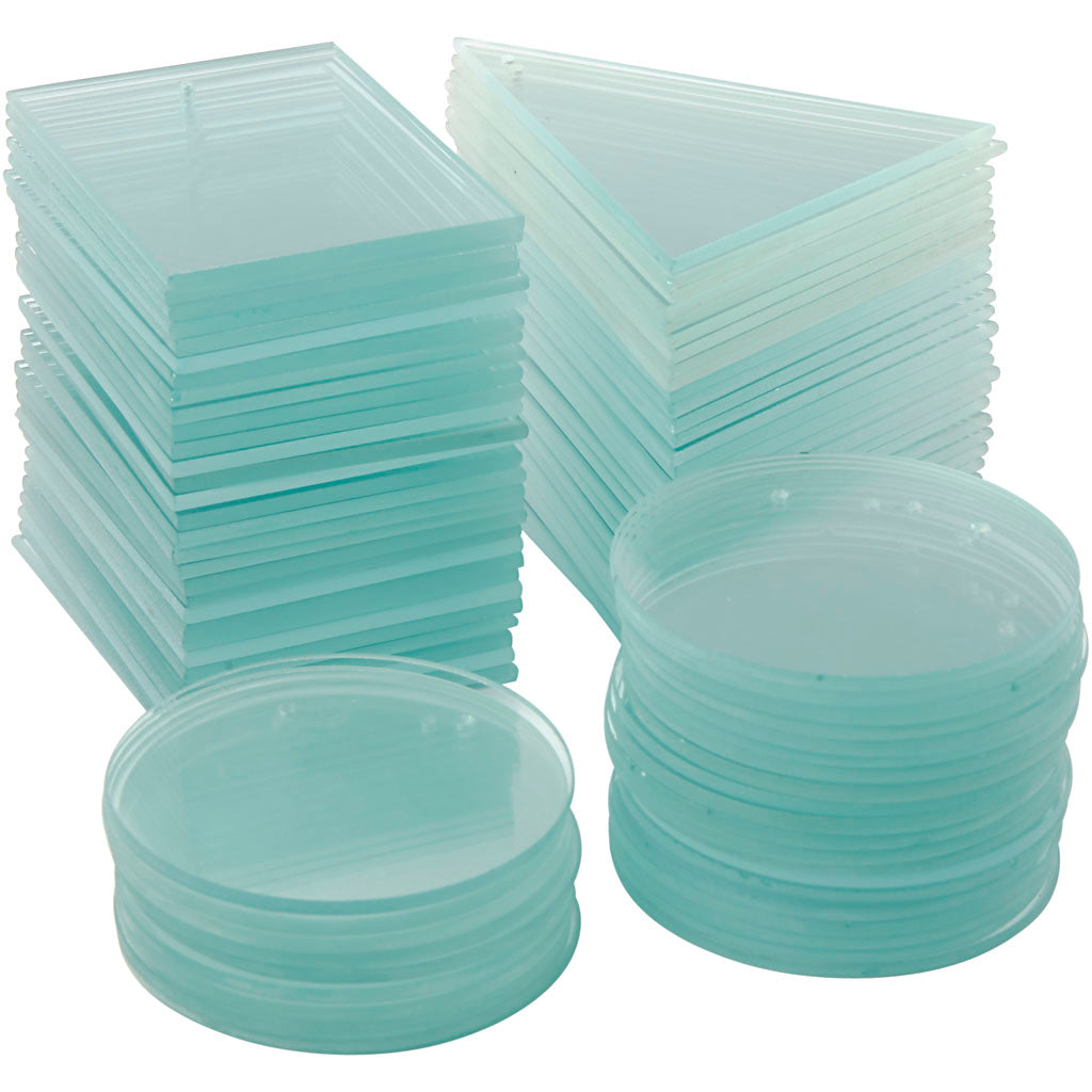 Creativ Company Glasplatten, Stärke 3 mm, 3x30 Stück, 1 Box