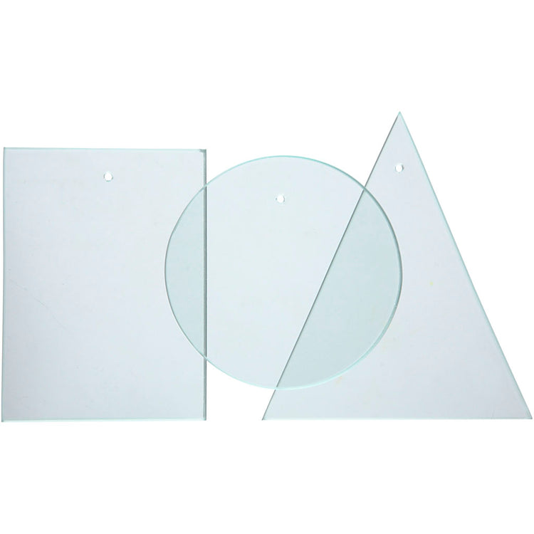 Creativ Company Glasplatten, Stärke 3 mm, 3x30 Stück, 1 Box