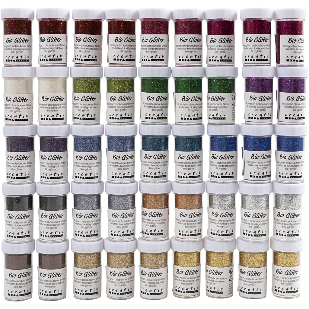 Creativ Company Bio Sparkles, verschiedene Farben, 46x27 ml 1 Box