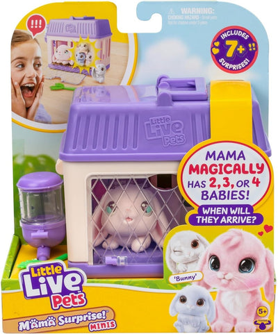 Mini Mama Überraschung Kaninchen Rose kleine lebende Haustiere