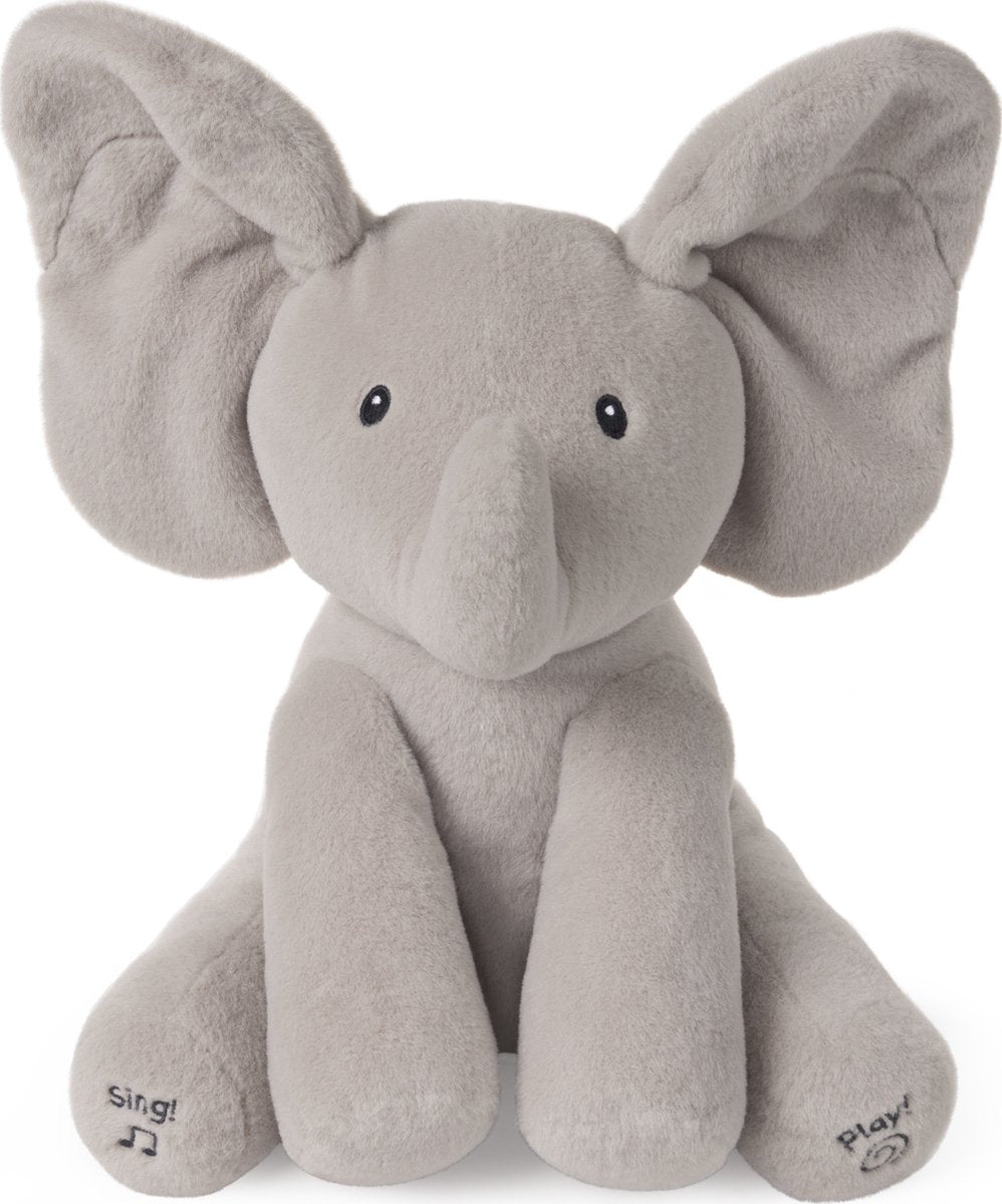 Gund Baby – animierter Flappy der Elefant – Kuscheltier – grau – 30,5 cm – es wird Niederländisch gesprochen