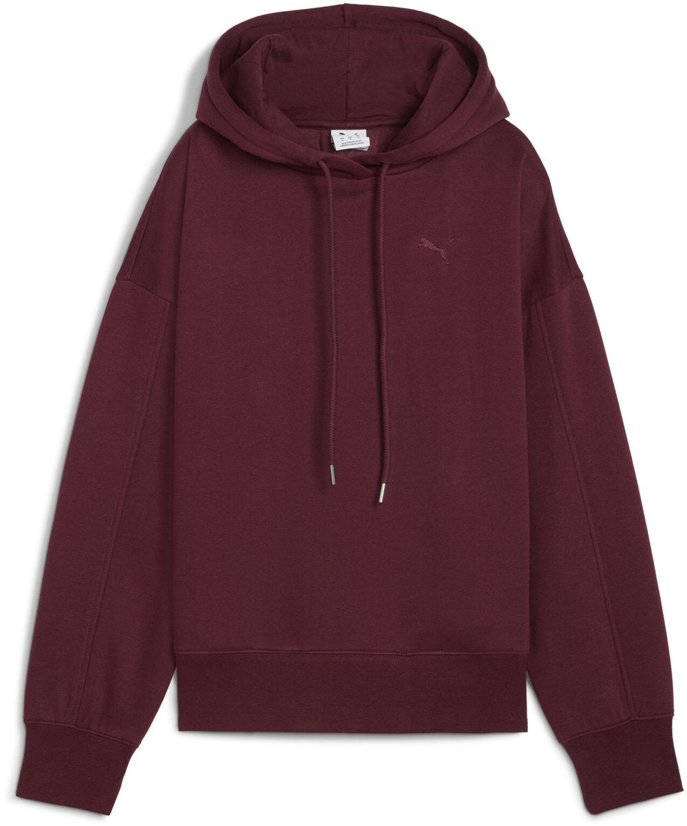 Puma ihr übergroßer Hoodie FL Damenpullover – Rubinschimmer