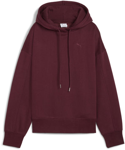 Puma ihr übergroßer Hoodie FL Damenpullover – Rubinschimmer