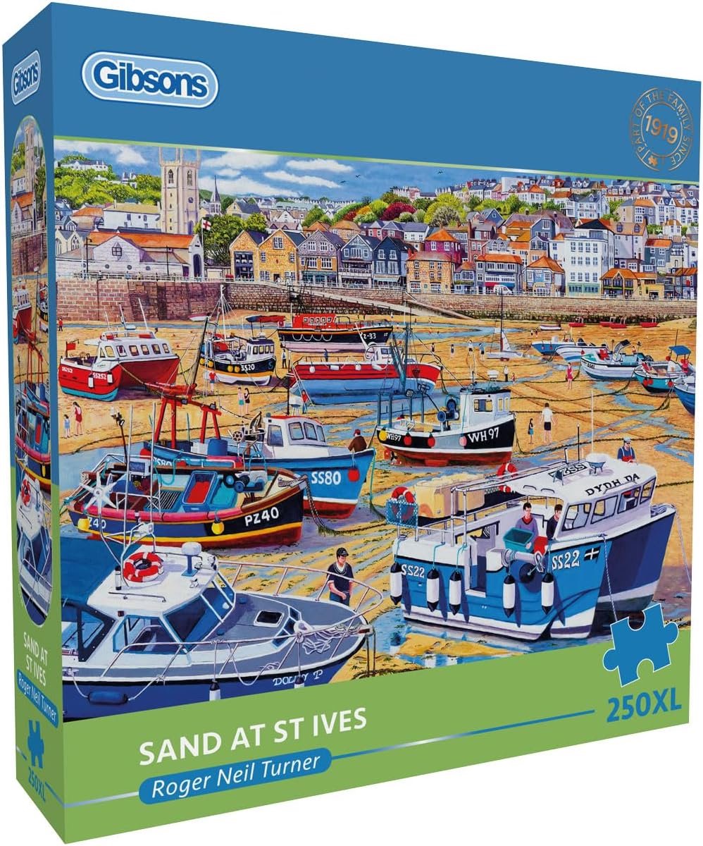 Gibsons – Sand at St Ives (Sand at St. Ives) – Roger Neil Turner – 250 XL-Teile – 48 x 34 cm – Puzzles für Erwachsene