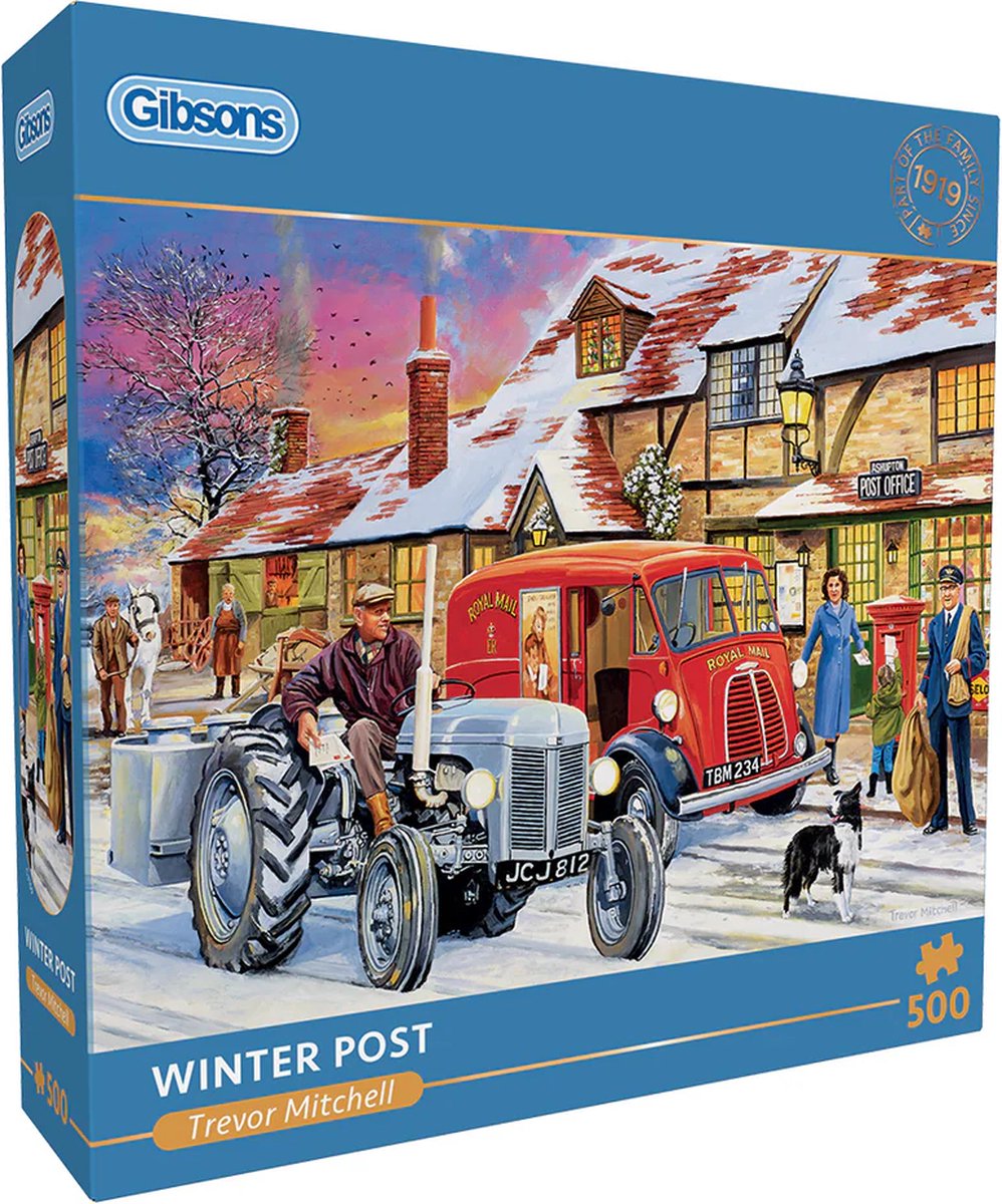 Gibsons – Winterpost (von Trevor Mitchell) – 500 Teile 48×34 cm (B×H) – Puzzle für Erwachsene