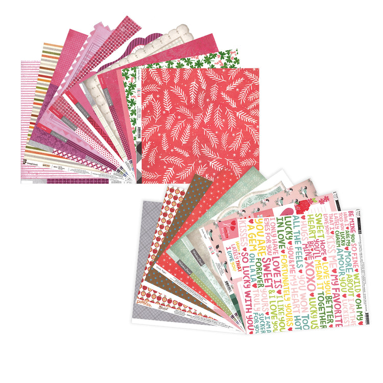 American Crafts • Scrapbook-Papier-Sortiment 30,5 x 30,5 cm, 20 Stück