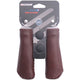 The Edge Ledergriff - Ergonomischer Ledergriffsatz - 135mm - Dunkelbraun