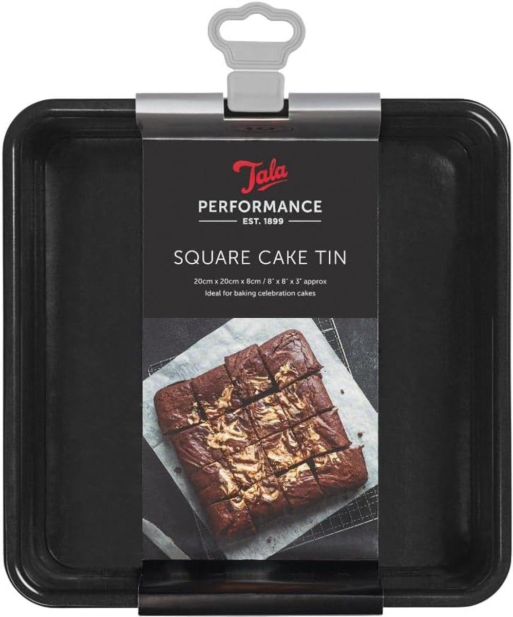Tala Performance – quadratische Backform – 20 cm – loser Boden – doppelte Antihaftbeschichtung – PFAS-frei