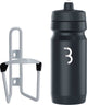 BBB Fahrrad-Kraftstofftank – Aluminium-Flaschenhalter mit Flasche – 550 ml – weiß schwarz – Rennrad Mountainbike – Trinkflaschenhalter Fahrrad – BBC-03C