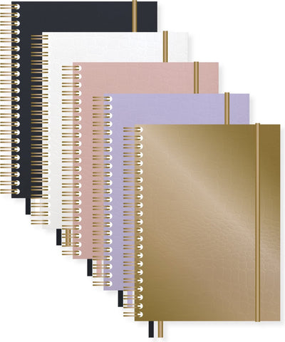 Kangaro-Spiralbuch – reines Kroko – A4 – Linie – 5 Farben – k-pm610005skz