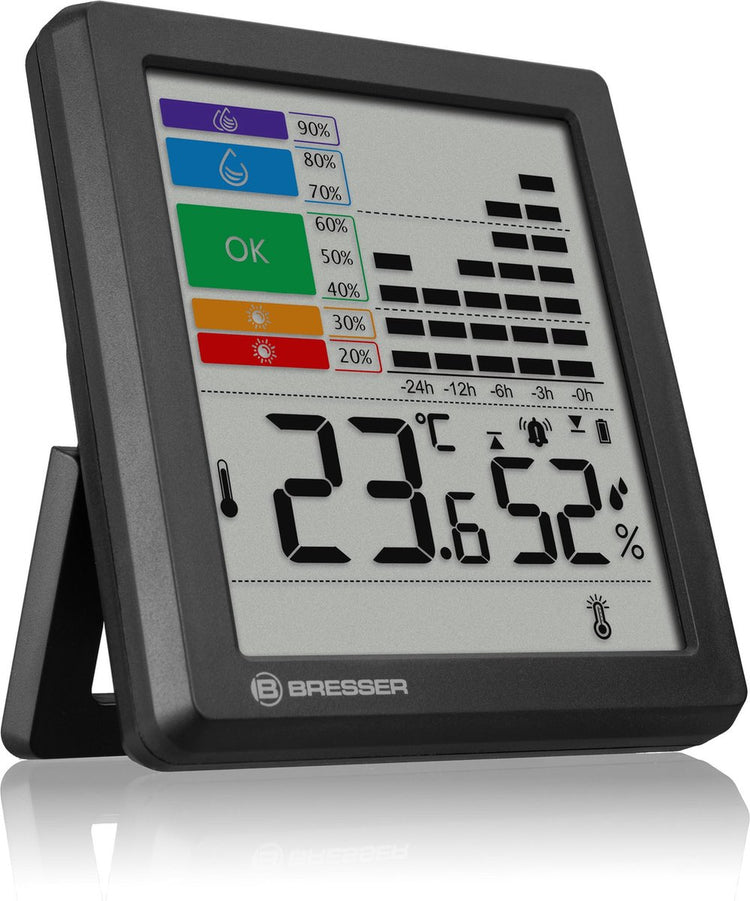 Bresser Thermo- und Hygrometer – mit Schimmelalarm – liefert Warnungen – für ein gesundes Raumklima
