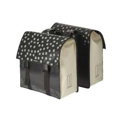 Basil Urban Load doppelte Fahrradtasche - schwarz grün, wasserabweisend, 53L