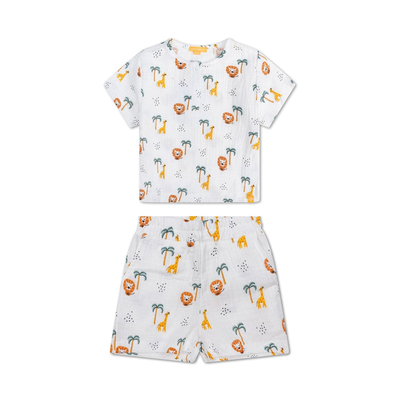 Dschungel | Multi -Colored Boys Set Beach - Musselin