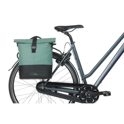 Basil Doppelte Fahrradtasche Cove Mik 28-32l 14 x 29 x 36 cm - Grün Schwarz