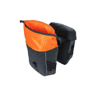 Basil Miles Tarpaulin – Doppelte Fahrradtasche, wasserdicht, 34L, schwarzorange