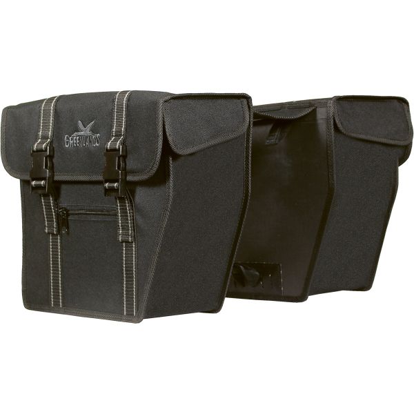 Greenlands Bag doppelt schwarz-schwarz. Größe 36x32x18 cm (2x) 40L. abgeschrägte Seiten