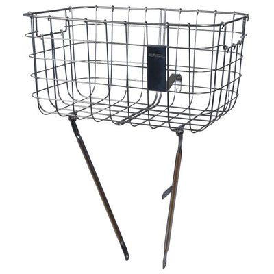 Basil Robin - Fahrradkorb - vorne - silber