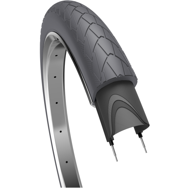Kantenreifen Mambo 28 x 2,00 50-622 mm grau mit Reflexion
