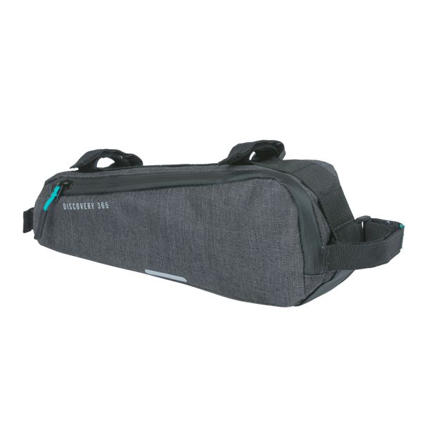 Basilil Discovery 365d Frametas M - Sporty Compact Bicycle Bag für Herren Ladies Bike - 1,8 l - Schwarzer Nahkampf