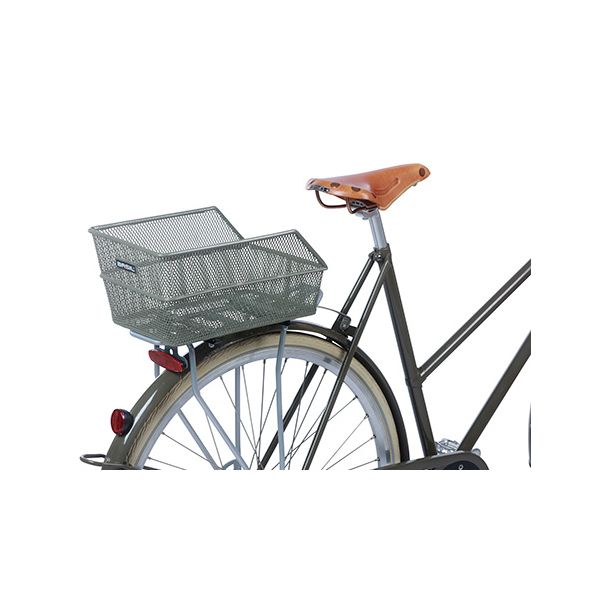 Basilikum Cento S - Fahrradkorb - auf der Rückseite - Olivengrün