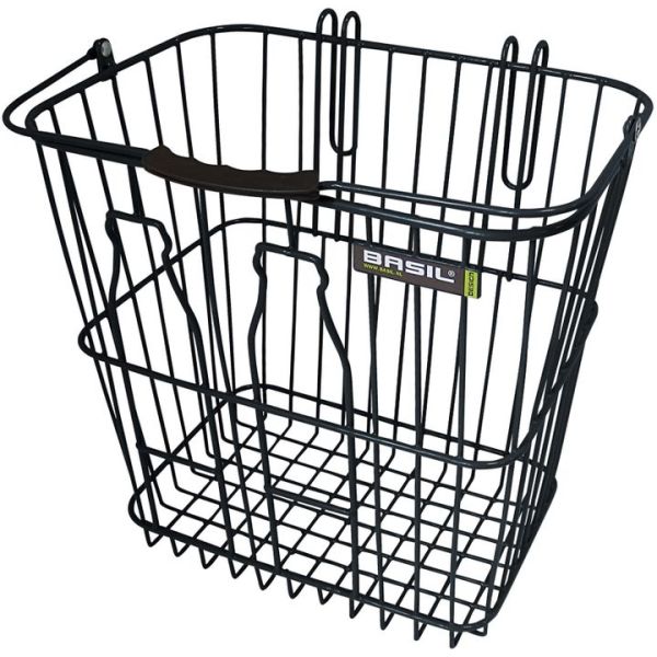 Basil Bottle Basket - Fahrradkorb - hinten - schwarz