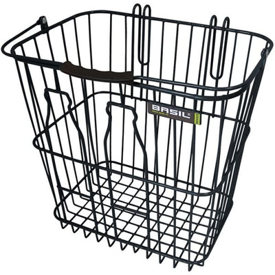 Basil Bottle Basket - Fahrradkorb - hinten - schwarz