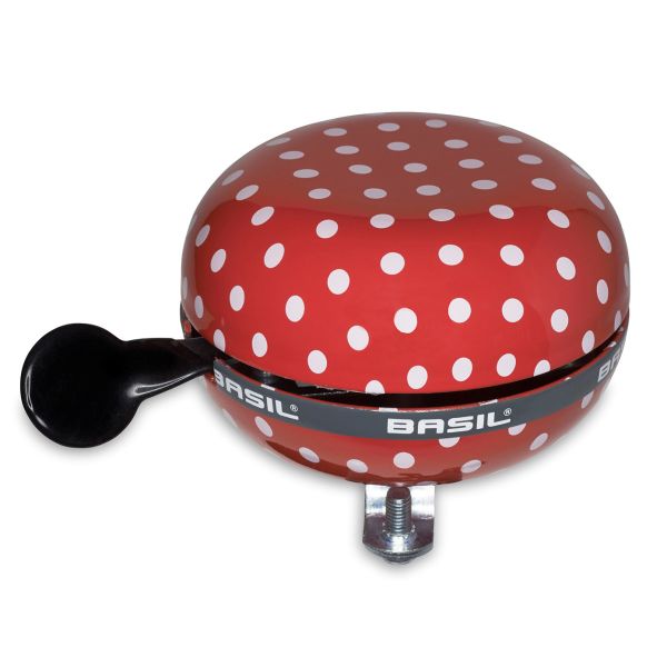 Basil Polkadot - Fahrradklingel - 80 mm - rot weiß