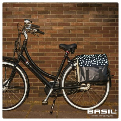 Basil Urban Load doppelte Fahrradtasche - schwarz grün, wasserabweisend, 53L