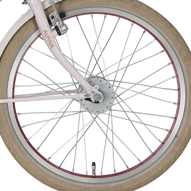 Alpina Voorwiel 20 Naafdynamo J20 Kupfer Zink SPK