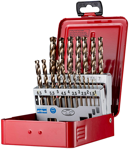 Dachgaubenbohrer-Set 1–10 x 0,5 mm, A777-Kobalt