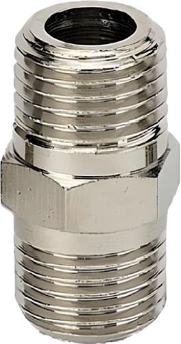 Metallarbeitsbrustnippel 1 4 x 3 8 konisch A2