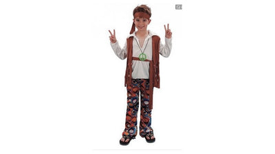 Clown Clown Kinderkostüm Hippie Jongen 7-9 Jahre