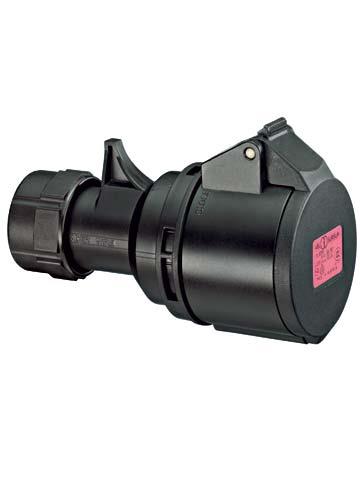Abl Gegenstecker 16a 3p 230V Event schwarz IP44