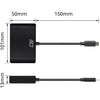 ACT-Konnektivität USB-C zu HDMI oder VGA Multiport Adapter 4K mit ET