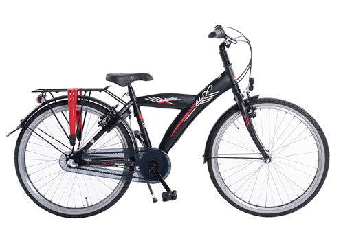 Aldo 24 -Zoll -Roadstar -Fahrrad 3V Matte Black Red Stripe