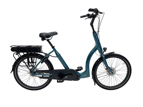 Aldo 24 Zoll E-Bike mit niedrigem Einstieg, Finestra Blue Lagoon Steps 504 Wh