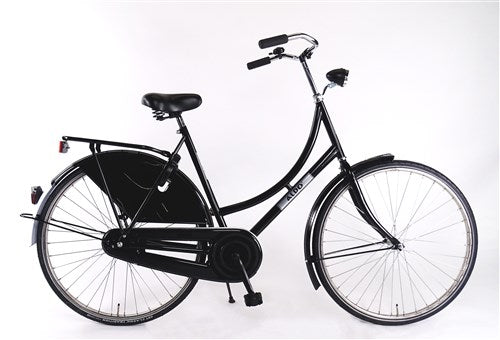 Aldo 28 Zoll Oma Bike 57 cm Gloss Black Edelstahl Rand
