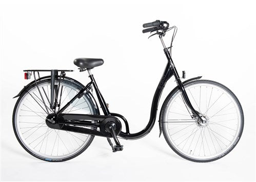 Aldo 28 Zoll Low Entry Bicycle Black Alu 3V Handbremse Schwarz