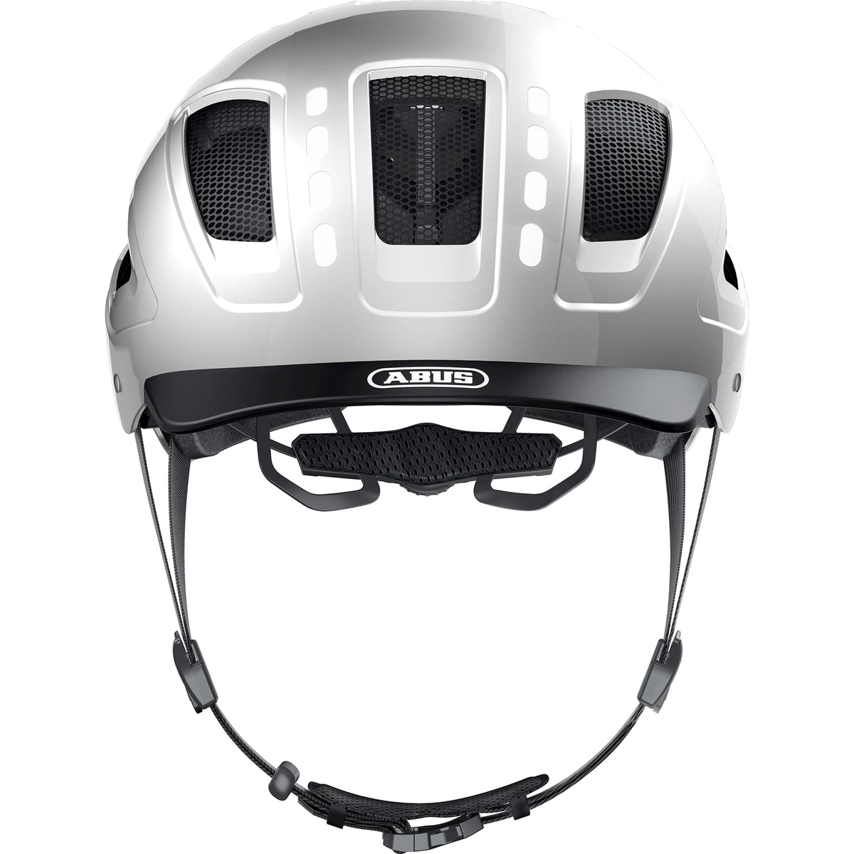 ABUS HELM HYBAN 2.0 LED-Signal Silber L 56-61 cm