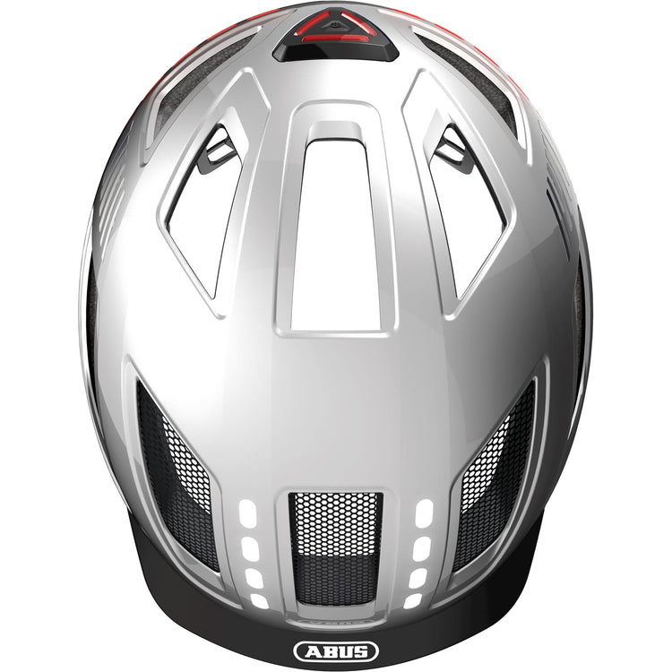 ABUS HELM HYBAN 2.0 LED-Signal Silber L 56-61 cm