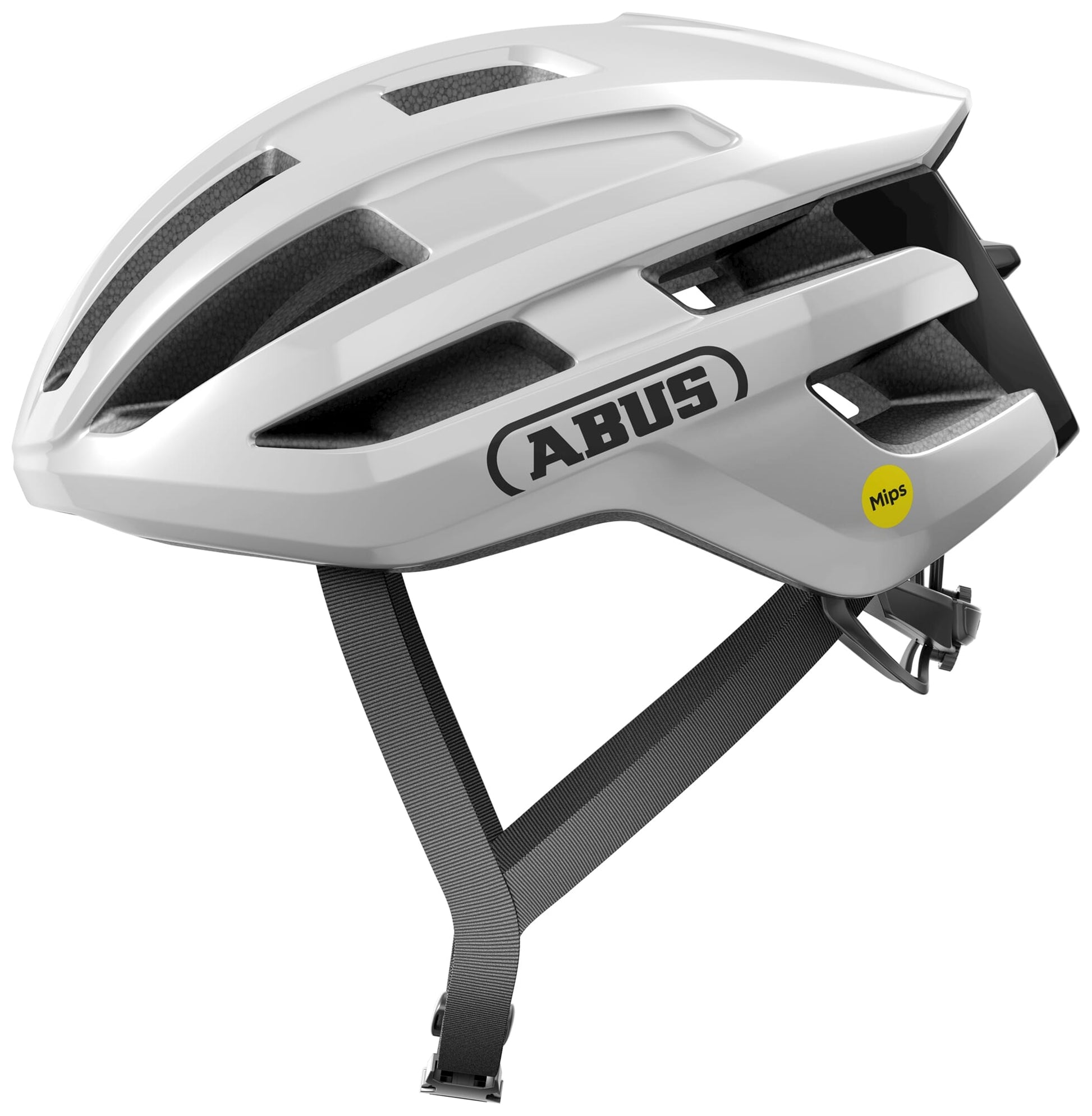 Abus Helm Powerdome Mips glänzend weiß L 57-61cm