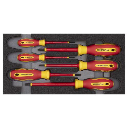 Gedore Red VDE-ScrewDriver Set Crosshead (PH) + Steckplatz 6-Stück