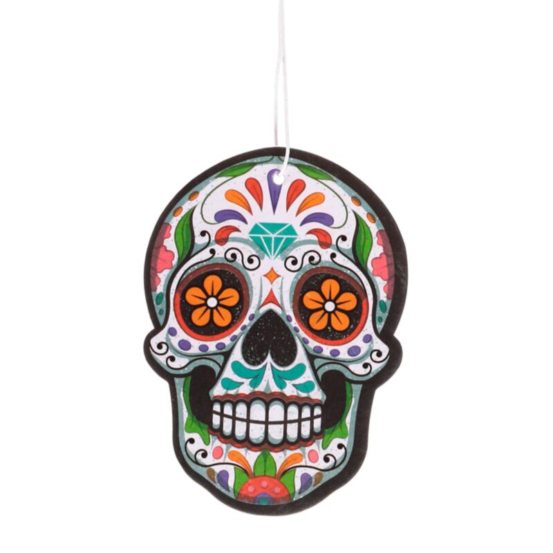 Orangefarbener Dia de Los Muertos Lufterfrischer