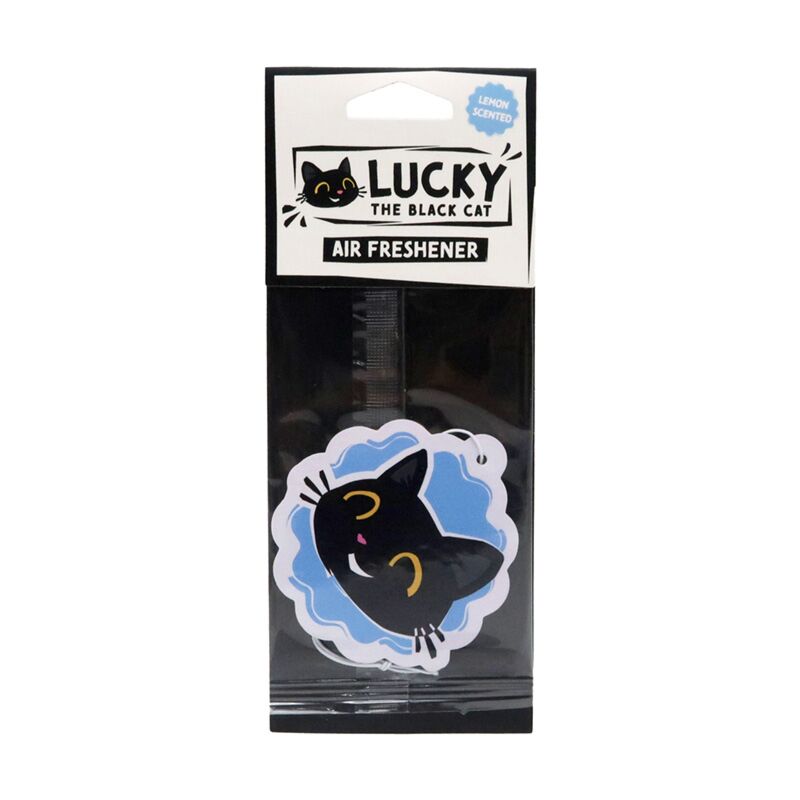 Lemon Lucky, der Lufterfrischer für das Gesicht der schwarzen Katze